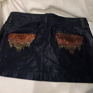 COPY - Express Jeans mini skirt 12 gold sequin